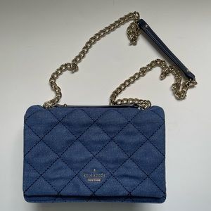 Kate Spade Emerson Place quilted denim vivenna handbag